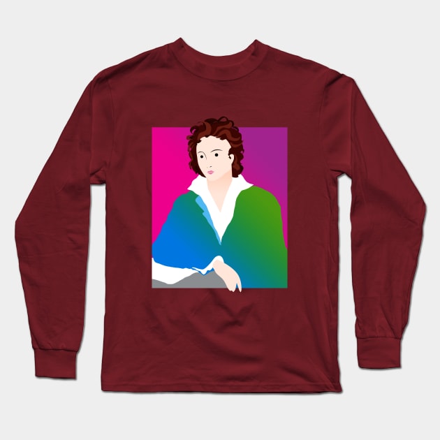 PERCY BYSSHE SHELLEY - POP ART ILLUSTRATION Long Sleeve T-Shirt by CliffordHayes